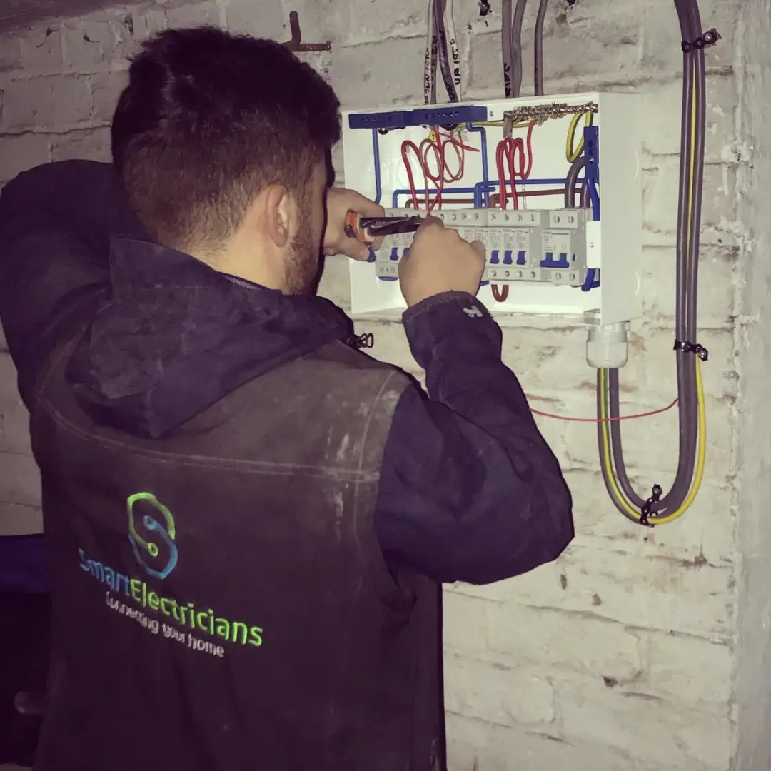 Electrician performing EICR for a homeowner in Sheffield